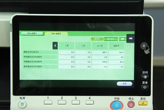 柯尼卡美能達(dá)C658復(fù)印機(jī)月度運(yùn)行時(shí)間統(tǒng)計(jì)-科頤辦公